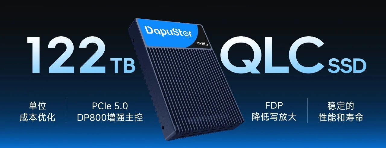 122TB QLC SSD：大普微在 AI 高密度存儲領域的前瞻布局